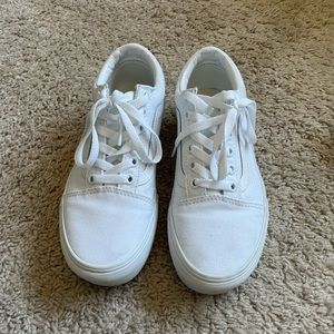 White Platform Vans